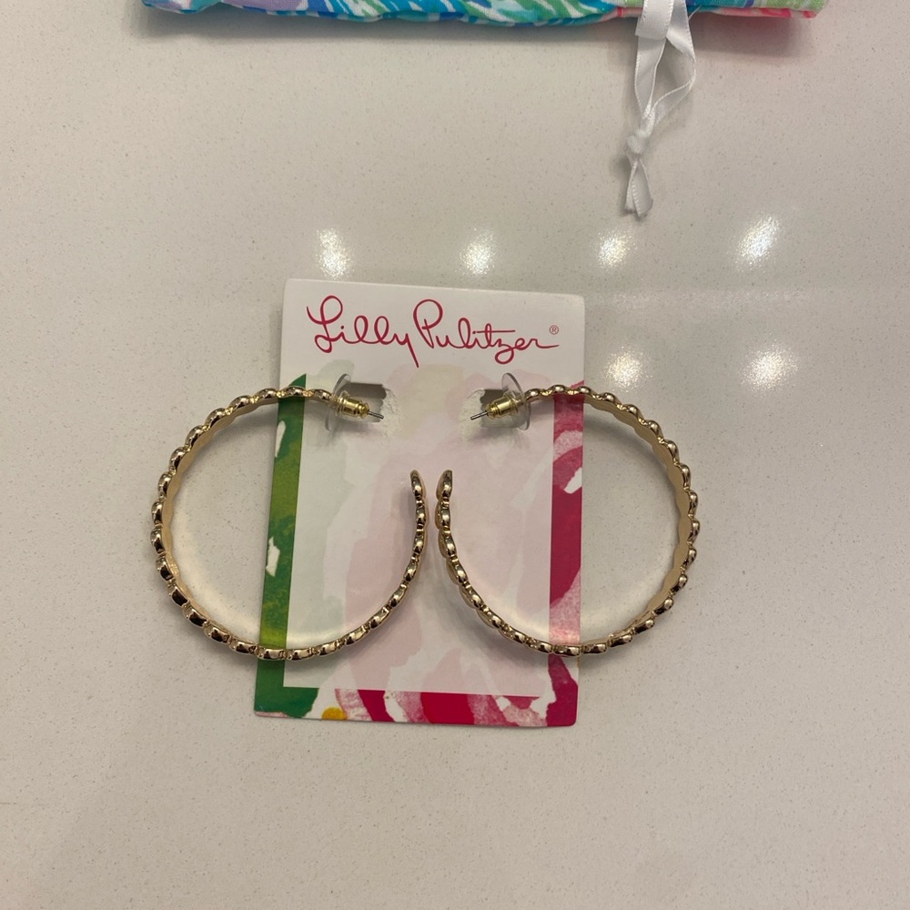 Lilly Pulitzer-PURRFECTION HOOP EARRINGS - Picture 2 of 7
